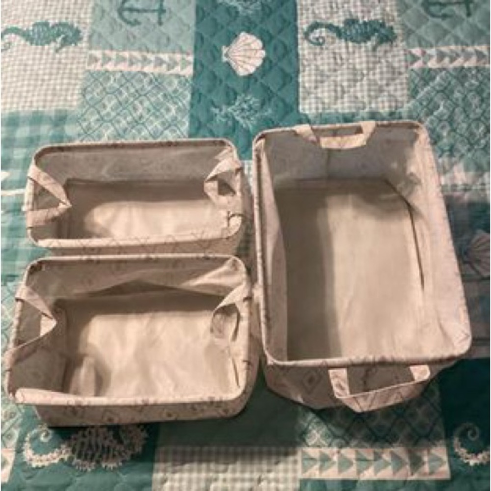 SUMMER & ROSE 3PC Collapsable and Nestable Storage Baskets - Picture 6 of 10